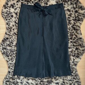 Banana Republic Women’s Small Polka Dot Silk Midi Skirt